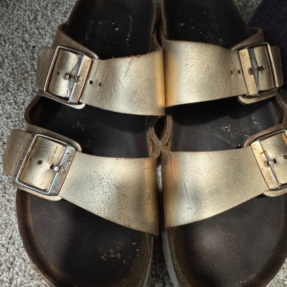 Rose gold Birkenstocks